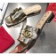 Gucci Slides Sandals Metallic Laminate Gold with Double G 2020