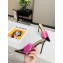 Gianvito Rossi Heel 10.5cm PVC Elle Mules Fuchsia/Black 2020