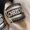Dior Granville Embroidered Cotton Wedge Lace-up Espadrilles Sandals Black 2020