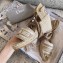 Dior Granville Embroidered Cotton Wedge Lace-up Espadrilles Sandals Beige 2020