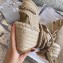Dior Granville Embroidered Cotton Wedge Lace-up Espadrilles Sandals Beige 2020