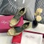 Roger Vivier Chips Ballerinas in Patent Leather Khaki