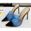 Gianvito Rossi Heel 10.5cm PVC Elle Mules Blue/Black 2020