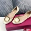 Roger Vivier Chips Ballerinas in Patent Leather Creamy