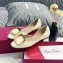 Roger Vivier Chips Ballerinas in Patent Leather Creamy