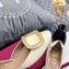 Roger Vivier Chips Ballerinas in Patent Leather Creamy