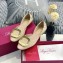 Roger Vivier Chips Ballerinas in Patent Leather Beige