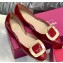 Roger Vivier Chips Ballerinas in Patent Leather Burgundy