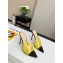 Gianvito Rossi Heel 10.5cm PVC Elle Mules Yellow/Black 2020