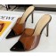 Gianvito Rossi Heel 10.5cm PVC Elle Mules Coffee/Black 2020