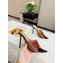 Gianvito Rossi Heel 10.5cm PVC Elle Mules Coffee/Black 2020