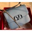 Valentino Large VSLING Grainy Calfskin Shoulder Bag 0074 Gray 2020