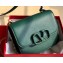 Valentino Small VSLING Grainy Calfskin Shoulder Bag 0074 Green 2020