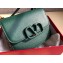 Valentino Small VSLING Grainy Calfskin Shoulder Bag 0074 Green 2020