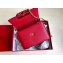 Valentino VSLING Grainy Calfskin Chain Shoulder Bag 0069 Red 2020
