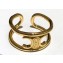 Celine Triomphe Ring in Brass with Gold Finish