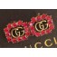 Gucci Crystal Double G Earrings 605779 Red