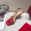 Valentino Heel 9.5cm Rockstud Slingback Pumps Sandals Red 2020