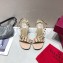Valentino Heel 9.5cm Rockstud Slingback Pumps Sandals Nude 2020