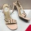 Valentino Heel 9.5cm Rockstud Slingback Pumps Sandals Nude 2020