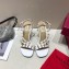 Valentino Heel 9.5cm Rockstud Slingback Pumps Sandals White 2020