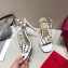 Valentino Heel 9.5cm Rockstud Slingback Pumps Sandals White 2020