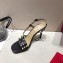 Valentino Heel 9.5cm Rockstud Slingback Pumps Sandals Black 2020