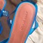Amina Muaddi Heel 10cm Rosie Embellished PVC Bow Pumps Blue