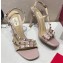 Valentino Heel 9.5cm Rockstud Slingback Pumps Sandals Dusty Pink 2020