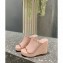 Valentino Heel 12cm Platform 2.5cm Rockstud Calfskin Wedge Mules Nude Pink 2020