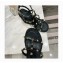 Valentino Heel 12cm Platform 2.5cm Rockstud Leather Ankle Strap Wedge Sandals Black 2020