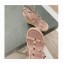 Valentino Heel 12cm Platform 2.5cm Rockstud Leather Ankle Strap Wedge Sandals Nude Pink 2020