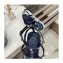 Valentino Heel 12cm Platform 2.5cm Rockstud Leather Ankle Strap Wedge Sandals Blue 2020