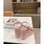 Valentino Heel 12cm Platform 2.5cm Ankle Strap Wedge Sandals Nude Pink with Stud Details 2020