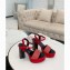 Louis Vuitton Heel 11.5cm Platform 4cm Podium Sandals Red 2020