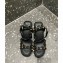 Valentino Heel 12cm Platform 2.5cm Rockstud Calfskin Ankle Strap Wedge Sandals Black 2020