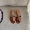 Hermes Heel 5cm Oasis Slipper Sandals Brown/Stitching 2020
