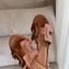 Hermes Heel 5cm Oasis Slipper Sandals Brown/Stitching 2020