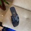 Hermes Oran Flat Slipper Sandals Navy Blue/Stitching 2020