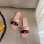 Hermes Oran Flat Slipper Sandals Pink/Black 2020