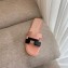 Hermes Oran Flat Slipper Sandals Pink/Black 2020