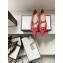 Gucci Chain Leather Ballet Flats with Horsebit 621161 Fuchsia