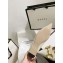 Gucci Chain Leather Ballet Flats with Horsebit 621161 White