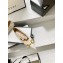 Gucci Chain Leather Ballet Flats with Horsebit 621161 White