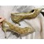 Gucci Heel 6.5cm Studded GG Canvas/Leather Pumps Light Gold with Horsebit