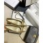 Gucci Heel 6.5cm Studded GG Canvas/Leather Pumps Light Gold with Horsebit
