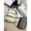 Gucci Heel 6.5cm Studded GG Canvas/Leather Pumps White with Horsebit