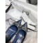 Gucci Heel 6.5cm Studded GG Canvas/Leather Pumps Blue with Horsebit