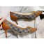 Gucci Heel 6.5cm Studded GG Canvas/Leather Pumps Brown with Horsebit