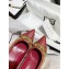 Gucci Heel 6.5cm Studded GG Canvas/Leather Pumps Red with Horsebit
